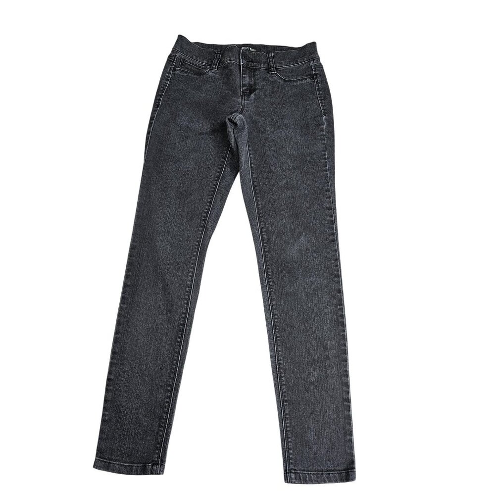White House Black Market Skinny Leg Jeans Womens XS Gray Charcoal Stretch Denim